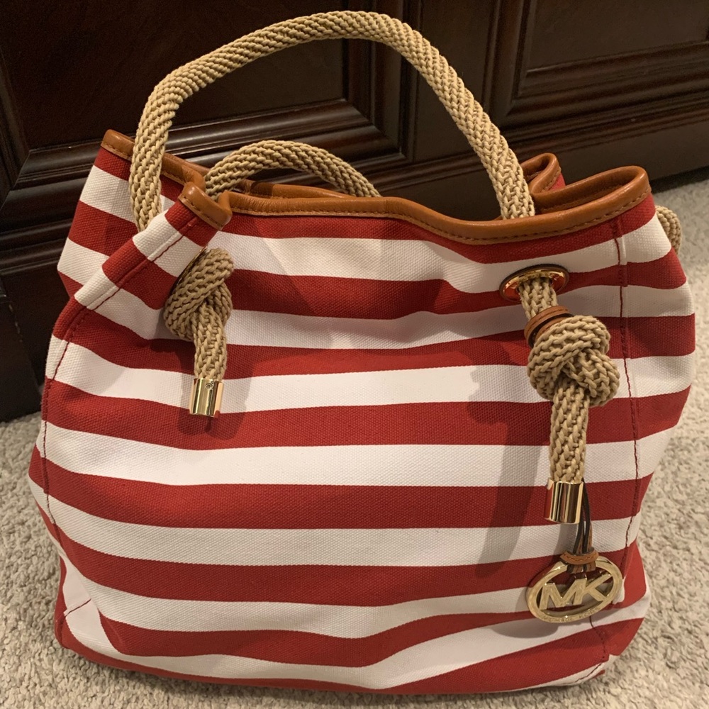 Michael Kors Striped Handbag Purse